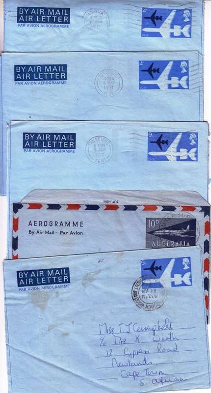 QEII 14 Aerogrammes - Used