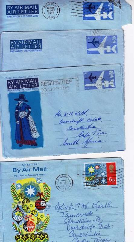 QEII 14 Aerogrammes - Used