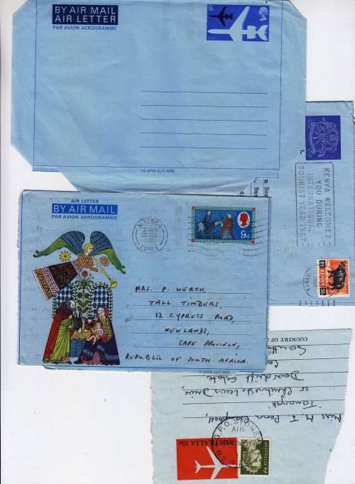 QEII 14 Aerogrammes - Used