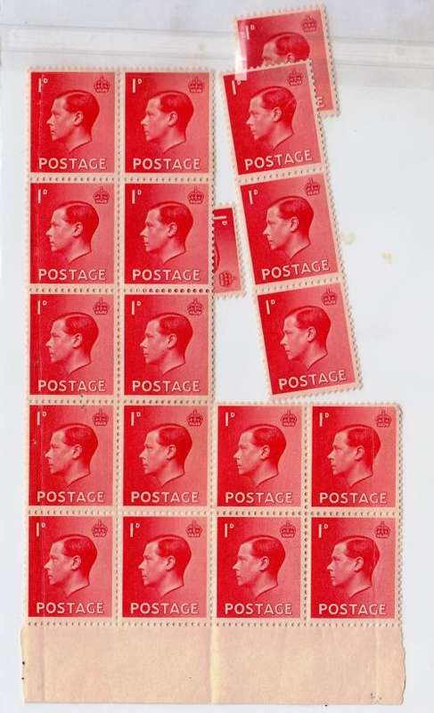 KEVIII - 1d MNH stamps