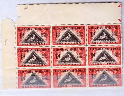 Union 1953 - Centenary of First Issue of the Cape Triangular - MNH - Blocks - Minor Faults