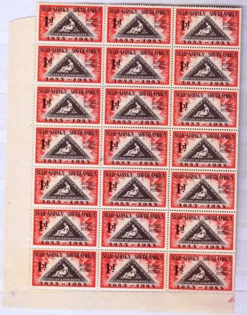 Union 1953 - Centenary of First Issue of the Cape Triangular - MNH - Block