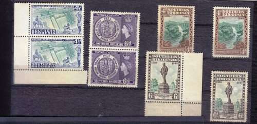 QEII - Southern Rhodesia - MNH selection - Some toning on back of some stamps