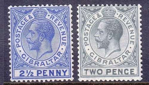 Gibraltar - MH - 1909 - KGV