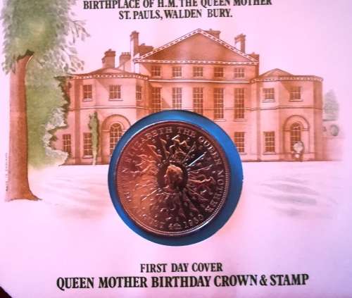 The Queen Mother - Special Coin and stamp 1980
