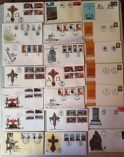 RSA and Home lands FDC & date cards lot! 297 FDCs-a few duplicates - Less than R4 each