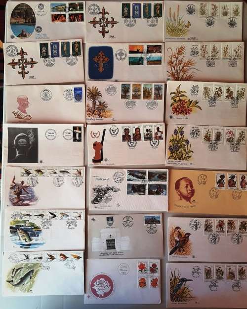 RSA and Home lands FDC & date cards lot! 297 FDCs-a few duplicates - Less than R4 each