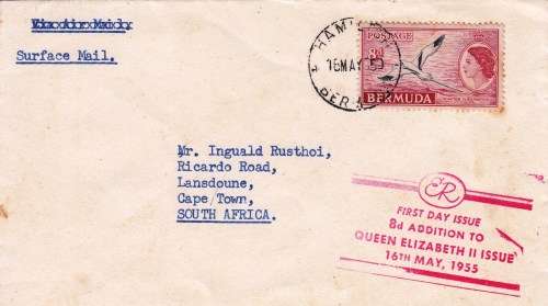 Bermuda - QEII - FDC - 1955
