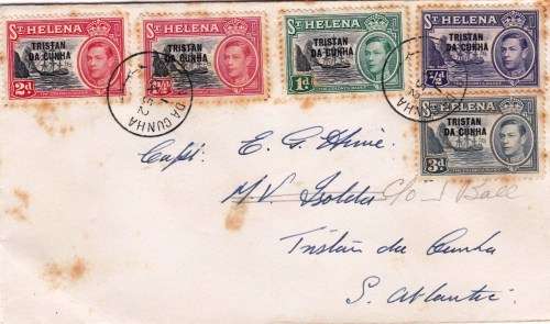 Tristin Du Cunha - KGVI - Cover - 1952 - Toning
