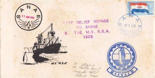 RSA - M.V. R.S.A - Posted at Sea - 1977 - Last Relief Voyage to SANAE