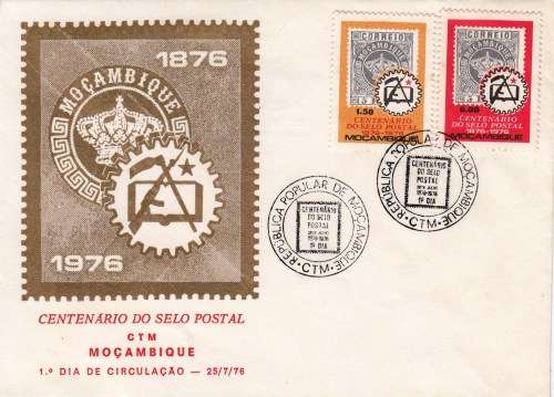 Mozambique -  FDC - 1976 - Centenary of Mozambique postage stamp
