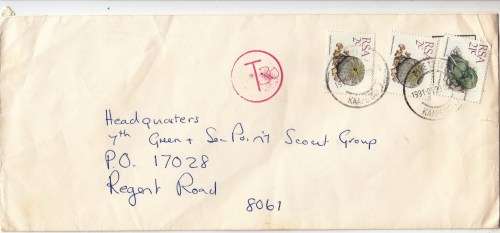 Cape Town cover - Surcharged - 1991