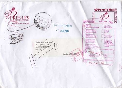 RSA - Permit Mail - 2008 cover - Returned to sender