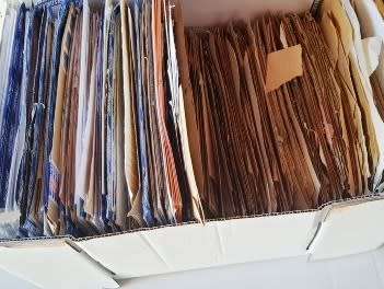 Box full of RSA covers - Fastmail and other covers - 80`s and 90`s