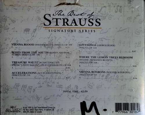 CD, Strauss - The Best Of Strauss Signature Series - VG - 1999