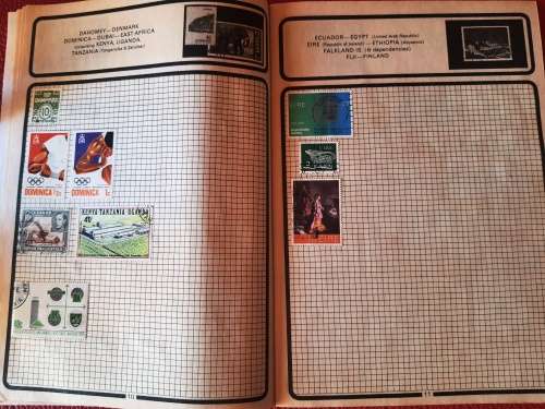 The Athlete Stamp Album - Most stamps were included in the photos