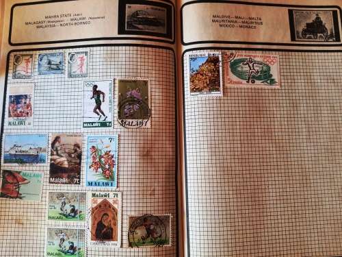 The Athlete Stamp Album - Most stamps were included in the photos