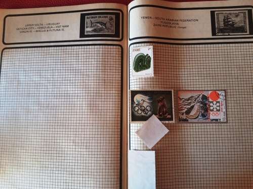 The Athlete Stamp Album - Most stamps were included in the photos