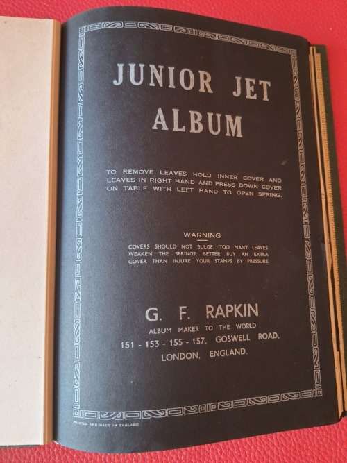 Junior Jet stamp album - Not all stamps were included in the photos