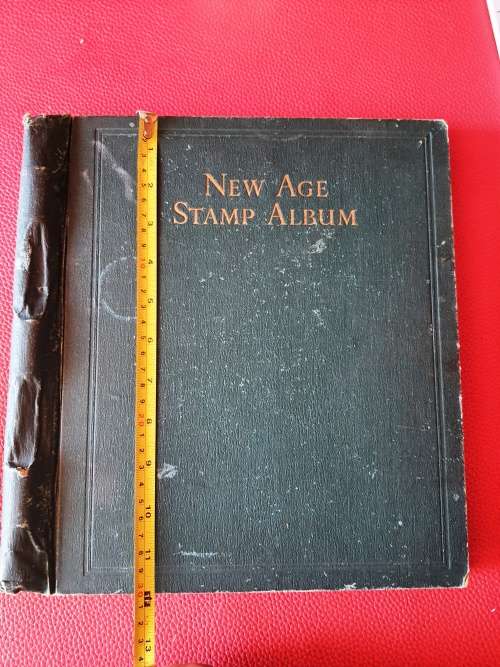 New Age Stamp Album - All stamps were included in photos - a lot of empty illustrated pages