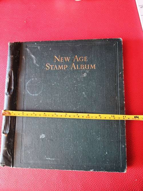 New Age Stamp Album - All stamps were included in photos - a lot of empty illustrated pages