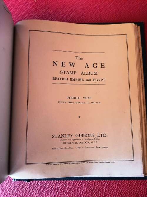 New Age Stamp Album - All stamps were included in photos - a lot of empty illustrated pages
