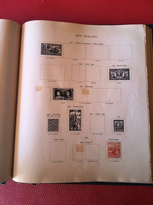 New Age Stamp Album - All stamps were included in photos - a lot of empty illustrated pages