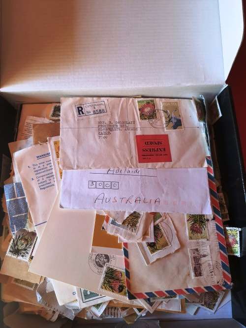A box of RSA 3th Definative series stamps  on paper