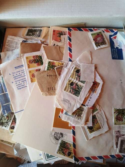 A box of RSA 3th Definative series stamps  on paper