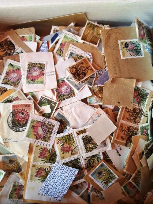 A box of RSA 3th Definative series stamps  on paper