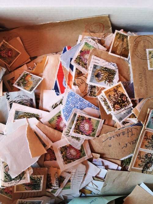 A box of RSA 3th Definative series stamps  on paper
