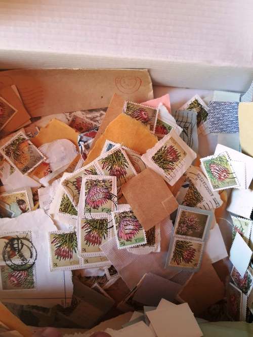 A box of RSA 3th Definative series stamps  on paper