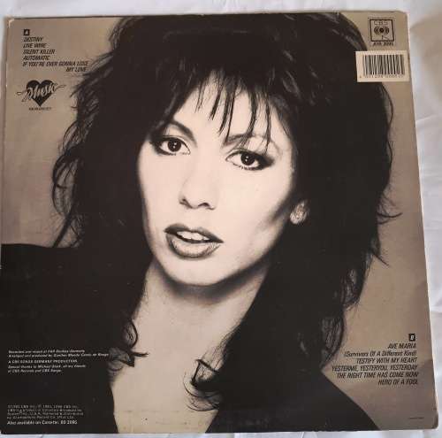 LP, Jennifer Rush,Movin`,Record:VG+,Cover:VG,Label:CBS,CAT:JDB 3095,Press:SA