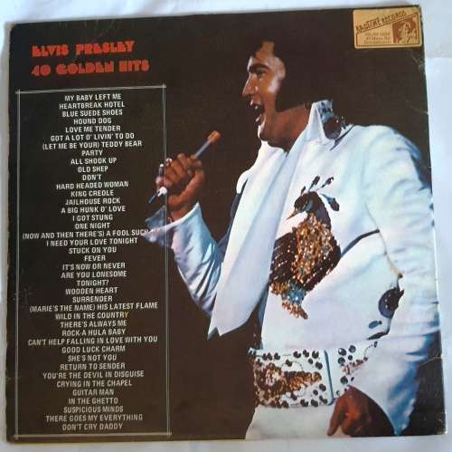 LP,ELVIS PRESLEY,40 GOLDEN HITS,Record:VG+,Cover:VG+,ONLY ONE LP SIDE 3&4,SIDE1&2NOT INCLUDED