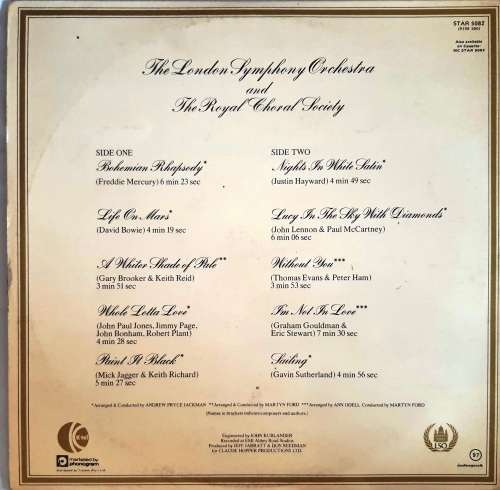 LP,Classic Rock,The London Symphony Orchestra,Record & Cover:VG - Gatefold