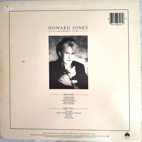 LP,HOWARD JONES,HUMAN`S LIB,Record:VG+,Cover:G+,Label:Elektra,CAT:960346-1,Press:US