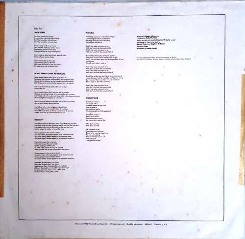 LP,HOWARD JONES,HUMAN`S LIB,Record:VG+,Cover:G+,Label:Elektra,CAT:960346-1,Press:US