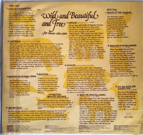 LP,John Edmond,Wild And Beautiful And Free,M:VG+,C:VG+,Label:Map (6).MPL 30005,Press:SA