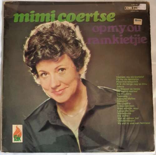 LP,Mimi Coertse,Op My Ou Ramkietjie,M:VG+,C:G+,Label:EMI Brigadiers.LSS 15,Press:SA