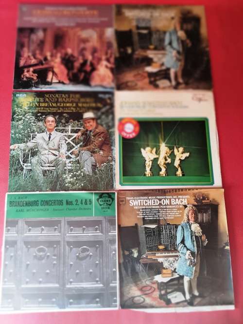 LP,JS Bach selcetion of vinyl records,ungraded, sold as a lot,20 records