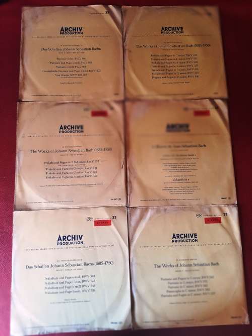 LP,JS Bach selcetion of vinyl records,ungraded, sold as a lot,20 records