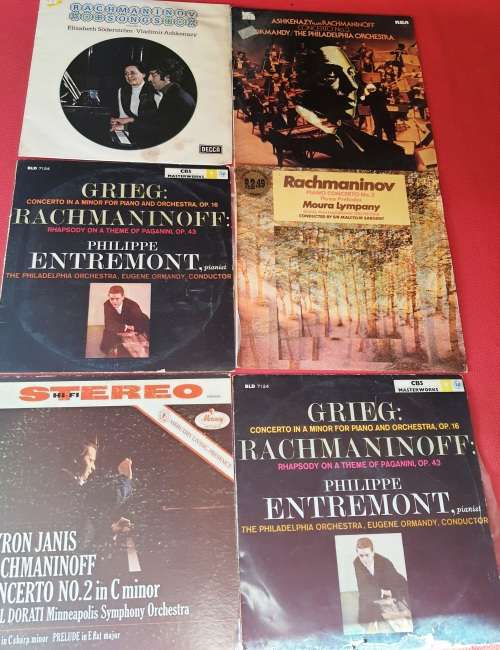 LP,Schumaun X3,Vivaldi X5,Rachmaninoff X6,Tschaikowsky X9,ungraded, sold as a lot,23 records