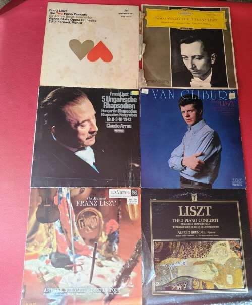 LP,Rossini X7,Liszt X6,Strauss X7.Verdi X5,Schubert X6,ungraded, sold as a lot,31 records