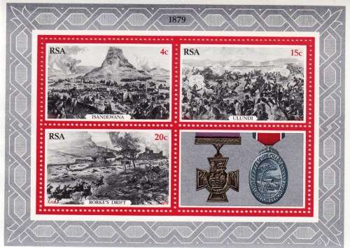 RSA - 1978 - MNH Miniature sheet - Centenary of the 1879 Zulu war