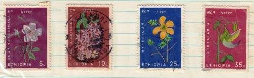 Ethiopia - 1965 - Flowers - 4 stamps