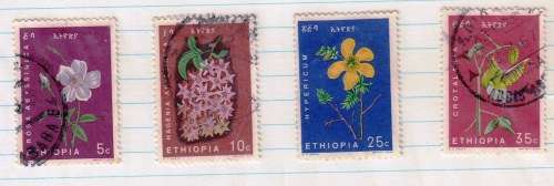 Ethiopia - 1965 - Flowers - 4 stamps