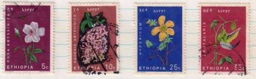 Ethiopia - 1965 - Flowers - 4 stamps