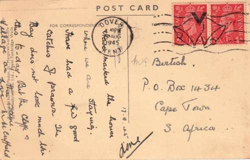 KVI,1945,Postcard, nice slogan!