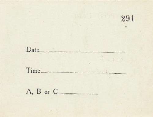 KGV, Half Penny Postcard, Dr appointment card