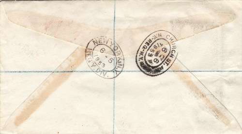 Southern Rhodesia, 1953, FDC, From Salisbury to USA